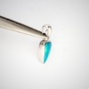 14K White Gold Australian Ocean Blue Green Opal Pendant J1228931P Side View