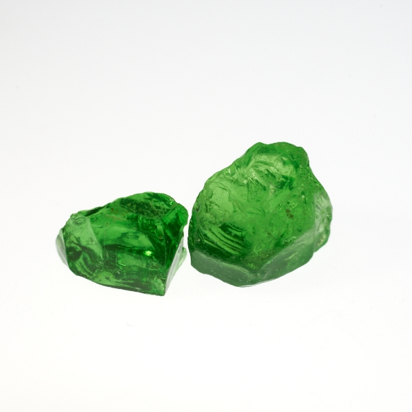 Tsavorite Grossularite Garnet 4.21ctw 2pc Gem Rough GR216P 