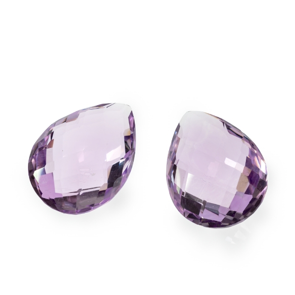 Amethyst Pear Briolettes 2pc 27.01ctw. Gemstones G1419774P Designers Earring Gems