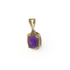 14K Yellow Gold Oval Amethyst Diamond Pendant J1356190P Double Wire Basket 4 Prong Setting February April Birthstone