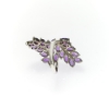 SS Amethyst North South By-Pass Ring Sku# J1202877P Elegant Ring Size 7 U.S.