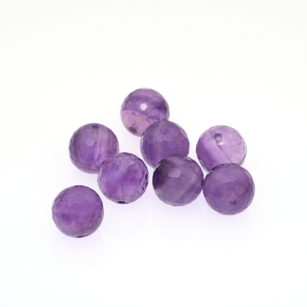 Amethyst Round Faceted Briolettes Drilled G1422278P
