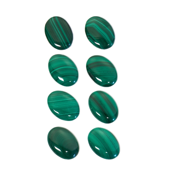 Malachite Oval 25x18mm Cabochons Assorted Patterns CB1014944