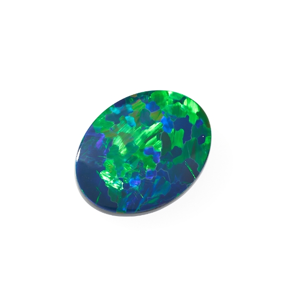 Lightning Ridge Australia Crystal Black Opal Doublet Oval Gemstone 5.79 carat Sku# G1427106P