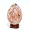 Matrix Fire Opal Egg Sphere Carving on Base