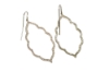 10K White Gold Diamond Ornate Frame Earrings