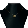 10k Yellow Gold Diamond Halo 18" Necklace