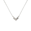 14Kt White Gold Petite Diamond V Shape Necklace