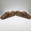 Utah Petrified Wood Limb Cast Bookends Felt Lined