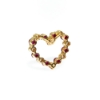 14K Yellow Gold Ruby & Diamond Heart Pendant Beautiful fine jewelry, just add your favorite chain