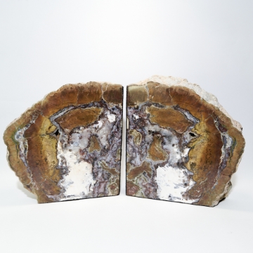 Show details for Indonesian Petrified Wood Geode Bookends Indonesia Natural Petrified Wood Geode Bookends Can be orientated in different directions. FOR THE DESK, OFFICE, LIBRARY OR GIVE AS A GIFT!