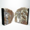 Indonesia Natural Petrified Wood Geode Bookends Can be orientated in different directions. FOR THE DESK, OFFICE, LIBRARY OR GIVE AS A GIFT!