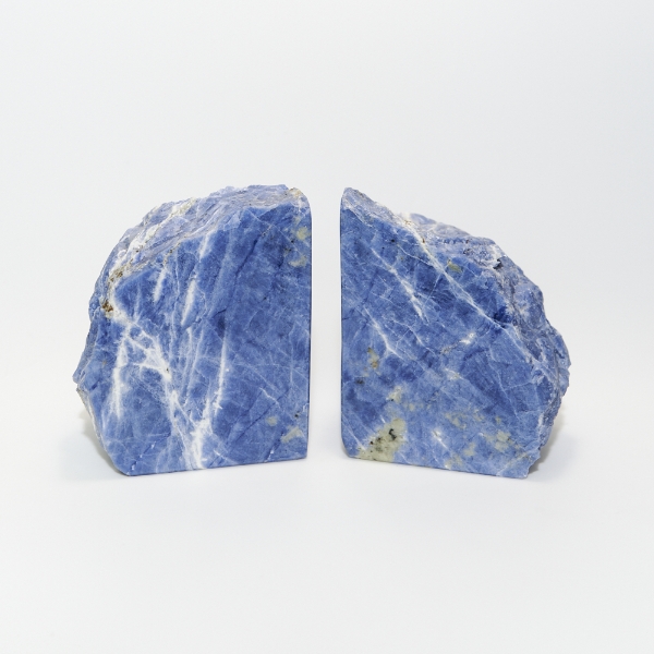 Brazilian Denim Blue Sodalite Bookends FOR THE DESK, OFFICE, LIBRARY OR GIVE AS A GIFT!
