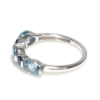 10K White Gold Santa Maria Aquamarine & Sapphire Ring