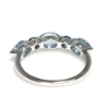 10K White Gold Santa Maria Aquamarine & Sapphire Ring