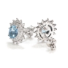 14K White Gold Santa Maria Aquamarine & Diamond Earrings