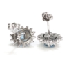 14K White Gold Santa Maria Aquamarine & Diamond Earrings