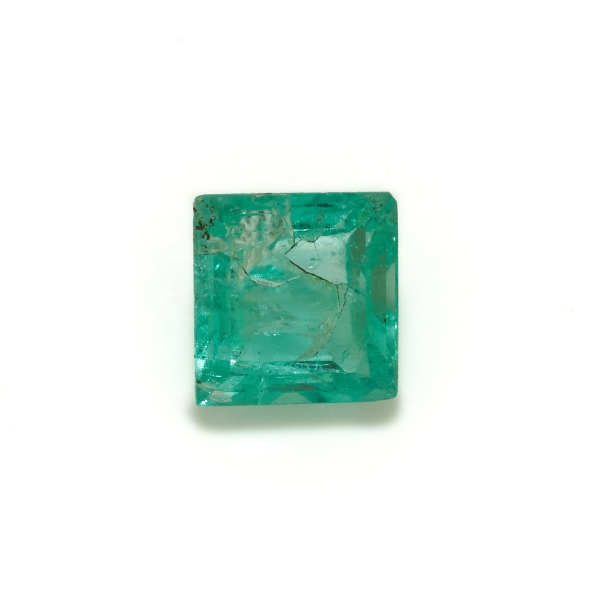 Natural Emerald Square Shape Loose Faceted Gemstone 0.87 Carats