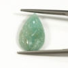 Natural Green Beryl Pear Shape Artisan Carved Gemstone 6.51 Carats
