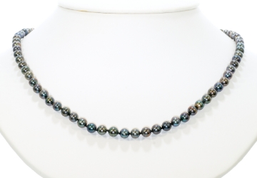 Show details for 14 Yellow Gold Hand Strung Peacock Pearl Necklace 14 Yellow Gold Lobster Clasp Hand Strung Peacock Pearl Necklace 18-1/2 Inch