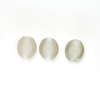 Natural Cats-Eye White Moonstone Cabochons 3 Piece Lot Chatoyant Gems