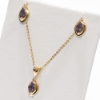 14k Yellow Gold Lab Created Alexandrite And Diamond Ensamble 
