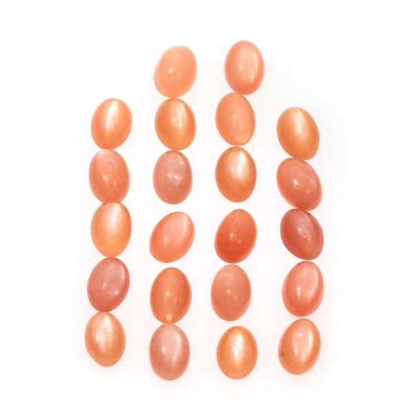 Peach Moonstone 7x5mm Oval Shape Parcel