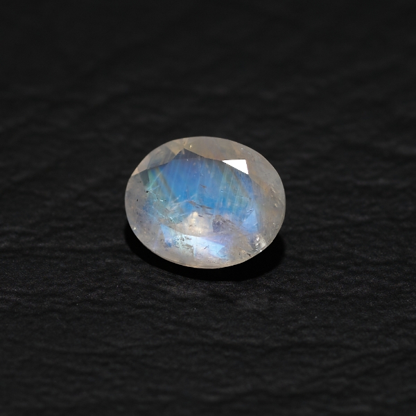 Rainbow Moonstone Faceted 2.81 Carat Oval Gemstone