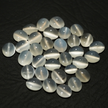 Show details for Gray Cats-Eye Moonstone Oval Cabochon Parcel Gray Cats-Eye Moonstone Oval Cabochon Parcel