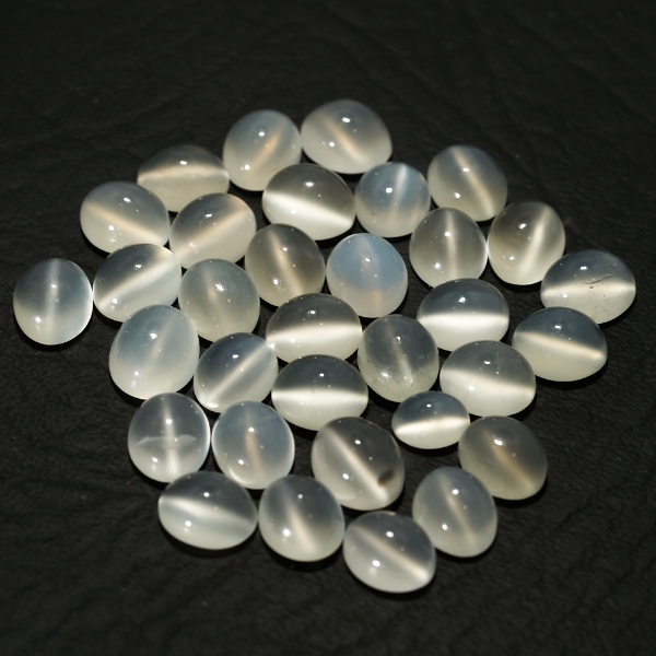 Gray Cats-Eye Moonstone Oval Cabochon Parcel