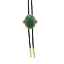 Show details for Malachite Oval Framed Bolo-Tie 36 inch Adjustable Fabric Cord 36" Unique Oranate Framed Malachite Bolo Tie Necklace